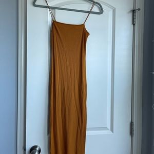 Forever 21 stretch ribbed square neck bodycon dress